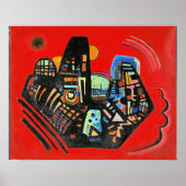 Kandinsky's abstracte kunst, Zwart-Rood, Poster (Voorkant)