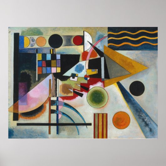 Kandinsky's Abstracte schilderijen doorgeven Poster (Voorkant)