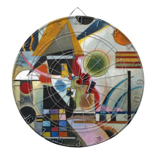Kandinsky's Abstracte schildpaddenstoel Dartbord (Voorkant)