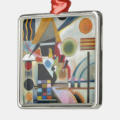 Kandinsky's Abstracte schildpaddenstoel Metalen Ornament (Links)