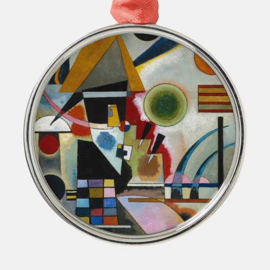Kandinsky's Abstracte schildpaddenstoel Metalen Ornament (Voorkant)