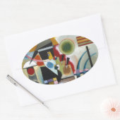 Kandinsky's Abstracte schildpaddenstoel Ovale Sticker (Envelop)