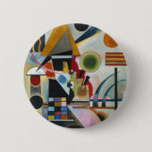 Kandinsky's Abstracte schildpaddenstoel Ronde Button 5,7 Cm (Voorkant)