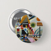 Kandinsky's Abstracte schildpaddenstoel Ronde Button 5,7 Cm (Voorkant /achterkant)