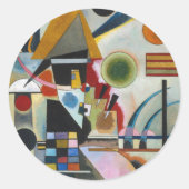 Kandinsky's Abstracte schildpaddenstoel Ronde Sticker (Voorkant)