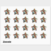 Kandinsky's Abstracte schildpaddenstoel Ster Sticker (Vel)