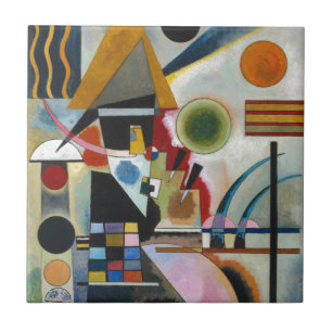Kandinsky's Abstracte schildpaddenstoel Tegeltje