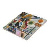Kandinsky's Abstracte schildpaddenstoel Tegeltje (Zijkant)