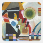 Kandinsky's Abstracte schildpaddenstoel Vierkante Sticker (Voorkant)