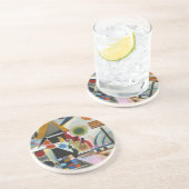 Kandinsky's Abstracte schildpaddenstoel Zandsteen Onderzetter (Zijkant)