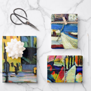 Kandinsky's beroemde kunstwerk inpakpapier vel