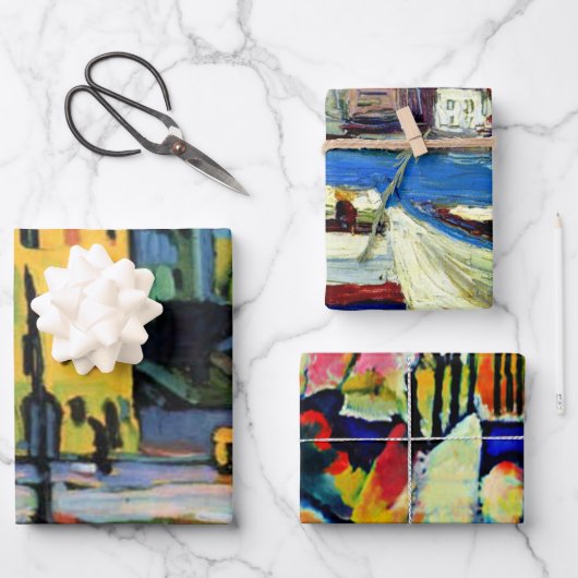 Kandinsky's beroemde kunstwerk inpakpapier vel (Voorkant)