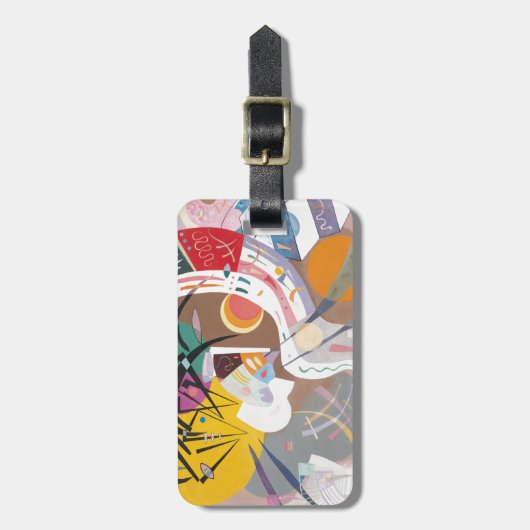 Kandinsky's Dominant Curve Abstract Bagagelabel (Voorkant verticaal)