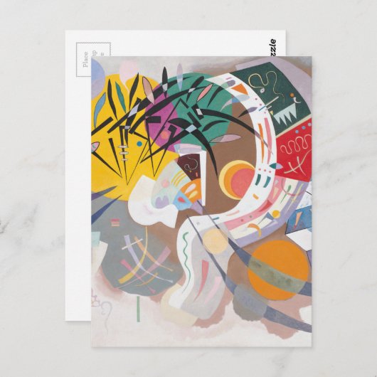 Kandinsky's Dominant Curve Abstract Briefkaart (Voorkant / Achterkant)