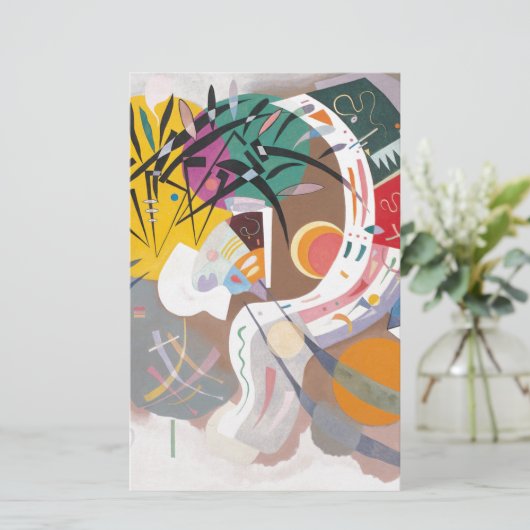 Kandinsky's Dominant Curve Abstract Briefpapier (Staand voorkant)