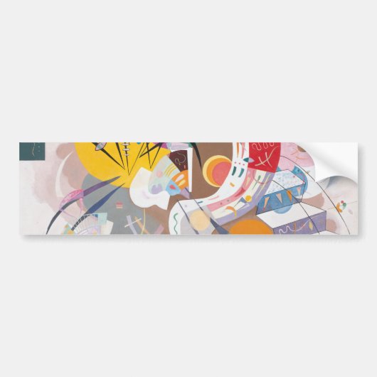 Kandinsky's Dominant Curve Abstract Bumpersticker (Voorkant)
