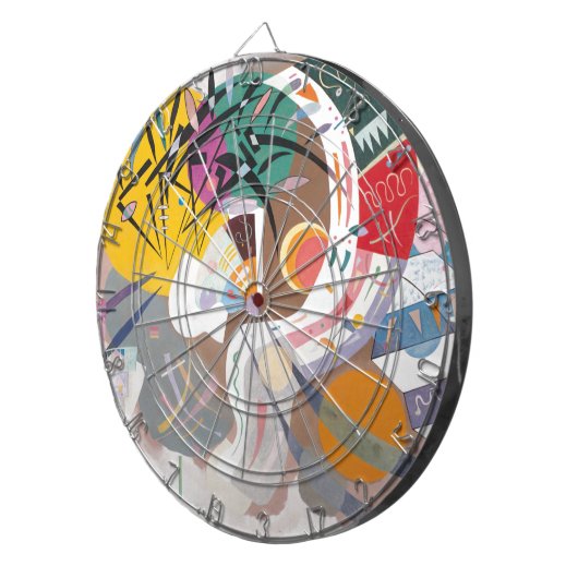 Kandinsky's Dominant Curve Abstract Dartbord (Voorkant Rechts)