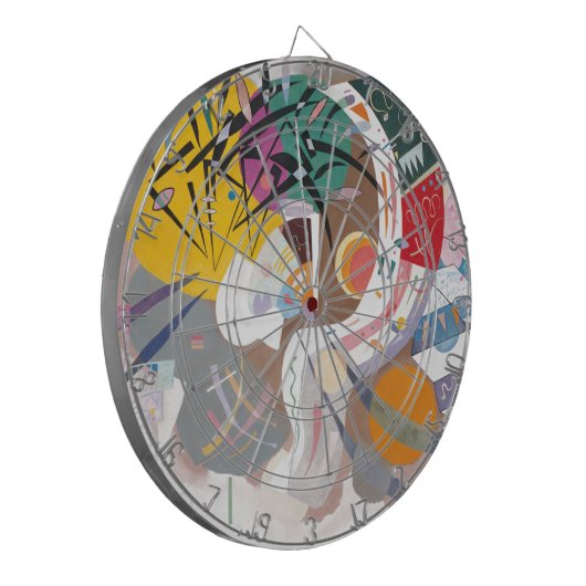 Kandinsky's Dominant Curve Abstract Dartbord (Voorkant Links)