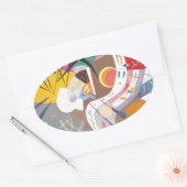 Kandinsky's Dominant Curve Abstract Ovale Sticker (Envelop)