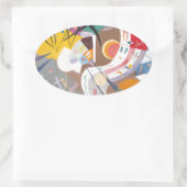 Kandinsky's Dominant Curve Abstract Ovale Sticker (Tas)