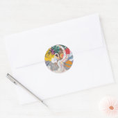 Kandinsky's Dominant Curve Abstract Ronde Sticker (Envelop)