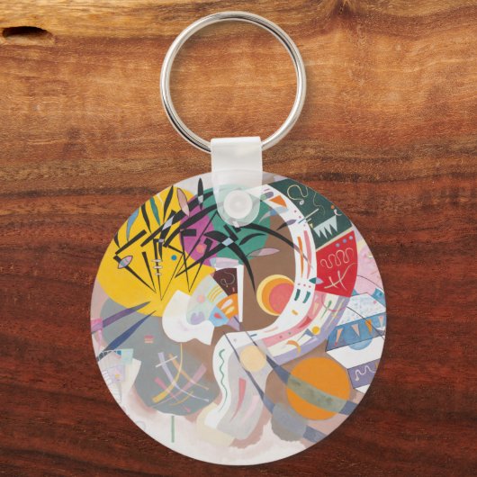 Kandinsky's Dominant Curve Abstract Sleutelhanger (Voorkant)