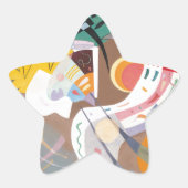 Kandinsky's Dominant Curve Abstract Ster Sticker (Voorkant)