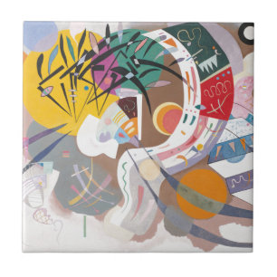 Kandinsky's Dominant Curve Abstract Tegeltje