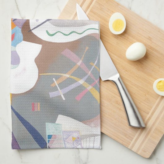 Kandinsky's Dominant Curve Abstract Theedoek (Quarter Fold)