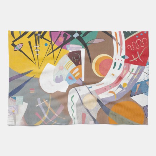 Kandinsky's Dominant Curve Abstract Theedoek (Horizontaal)