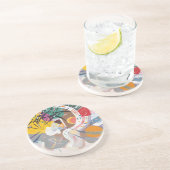 Kandinsky's Dominant Curve Abstract Zandsteen Onderzetter (Zijkant)