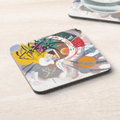 Kandinsky's Dominant Curve Abstracte kunstschilder Bier Onderzetter (Linkerzijde)