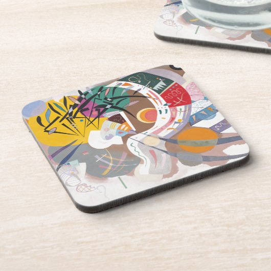 Kandinsky's Dominant Curve Abstracte kunstschilder Bier Onderzetter (Linkerzijde)