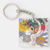 Kandinsky's Dominant Curve Abstracte kunstschilder Sleutelhanger (voorkant)