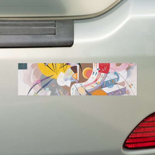 Kandinsky's dominante curve abstracte kunst bumpersticker (Op auto)