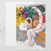 Kandinsky's Dominante kromme Abstract Briefpapier (Voorkant / Achterkant)