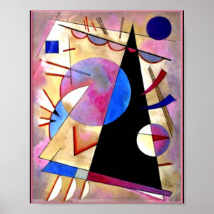 Kandisnky - Abstarts Cubism met Pinks en Blues Poster