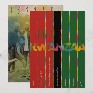 Kandle Stripes Kwanzaa-kaart Kaart