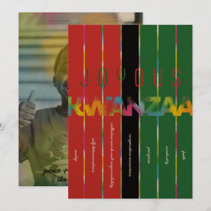 Kandle Stripes Kwanzaa-kaart Kaart