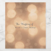 Kandlelight Glow Elegant Bokeh Lights Wijnlabels Wijn Etiket (Enkel label)