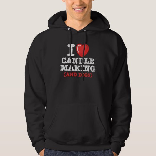 Kandlemaker I Love Kandle Making and Dogs Graphic Hoodie (Voorkant)