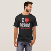 Kandlemaker I Love Kandle Making and Dogs Graphic T-shirt (Voorkant volledig)