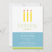 Kandles Birthday Party Invitation Kaart (Voorkant)