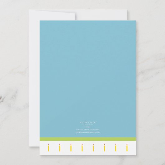 Kandles Birthday Party Invitation Kaart (Achterkant)