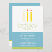 Kandles Birthday Party Invitation Kaart (Voorkant / Achterkant)