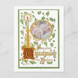 Kandlestick Sjabloon voor kerstmis met foto's
