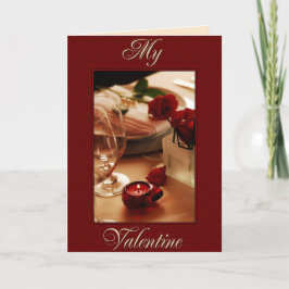 Kandlicht en Rozen Valentijn Feestdagen Kaart
