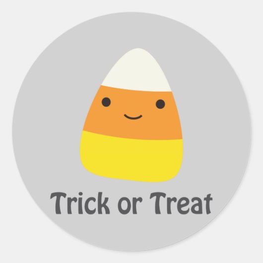 Kandmaïs - Trick or treat Ronde Sticker (Voorkant)