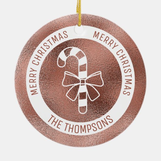 Kandriet - Faux Roos Gold Foil (niet echt Folie) Keramisch Ornament (Achterkant)