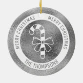 Kandriet - Faux Silver Foil look (geen echte Folie Keramisch Ornament (Achterkant)